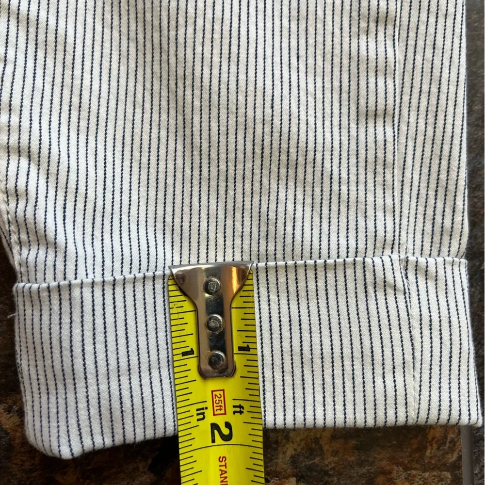 Women’s Summum pinstripe cotton cuffed coastal trousers. Size 32( XS/2 USA) - Picture 13 of 16